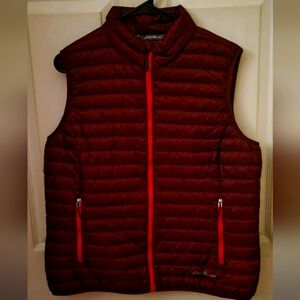 Eddie Bauer maroon puffer vest